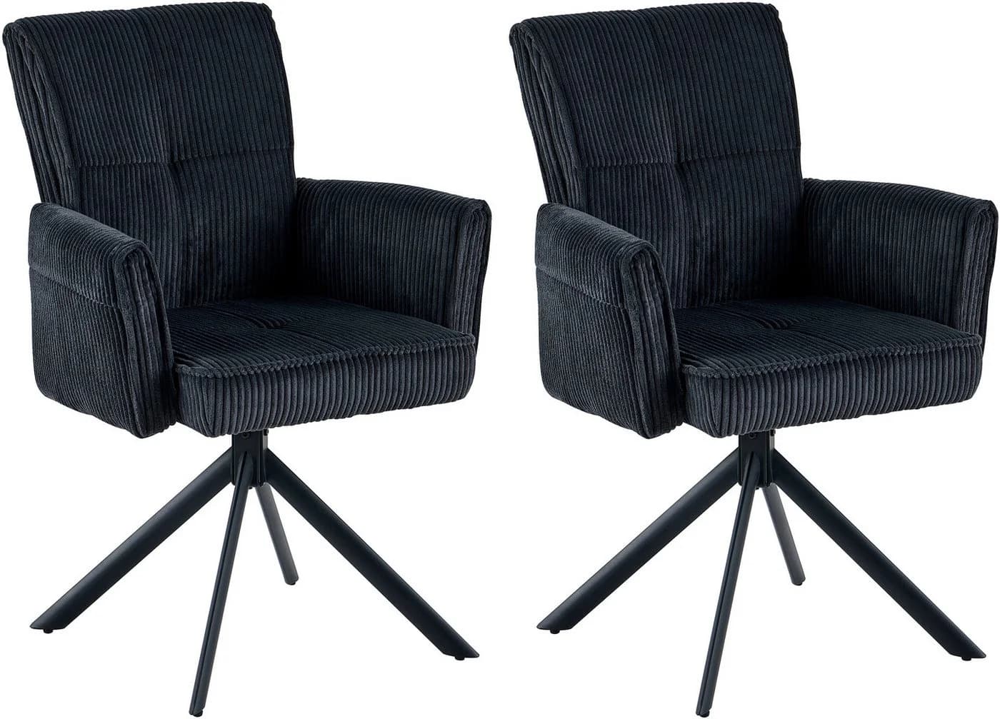OTTO home Esszimmerstuhl Viola 2er-Set Schwarz Drehbar - Bild 2
