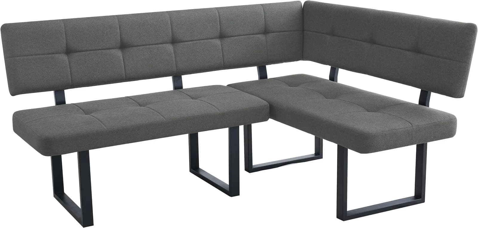 Eckbank OTTO HOME Alabama Anthrazit Schwarz Metall Webstoff