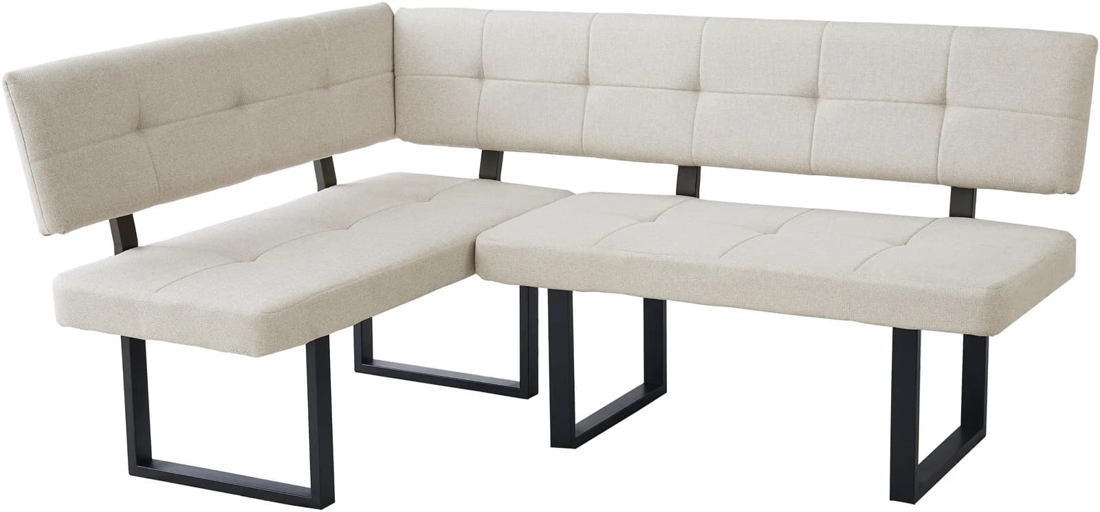Eckbank OTTO HOME Alabama Beige Schwarz Metallgestell