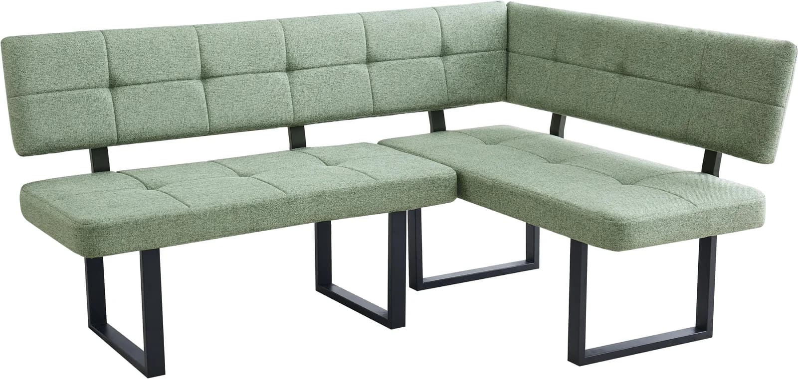 Eckbank OTTO HOME Alabama Salbei Schwarz Metall