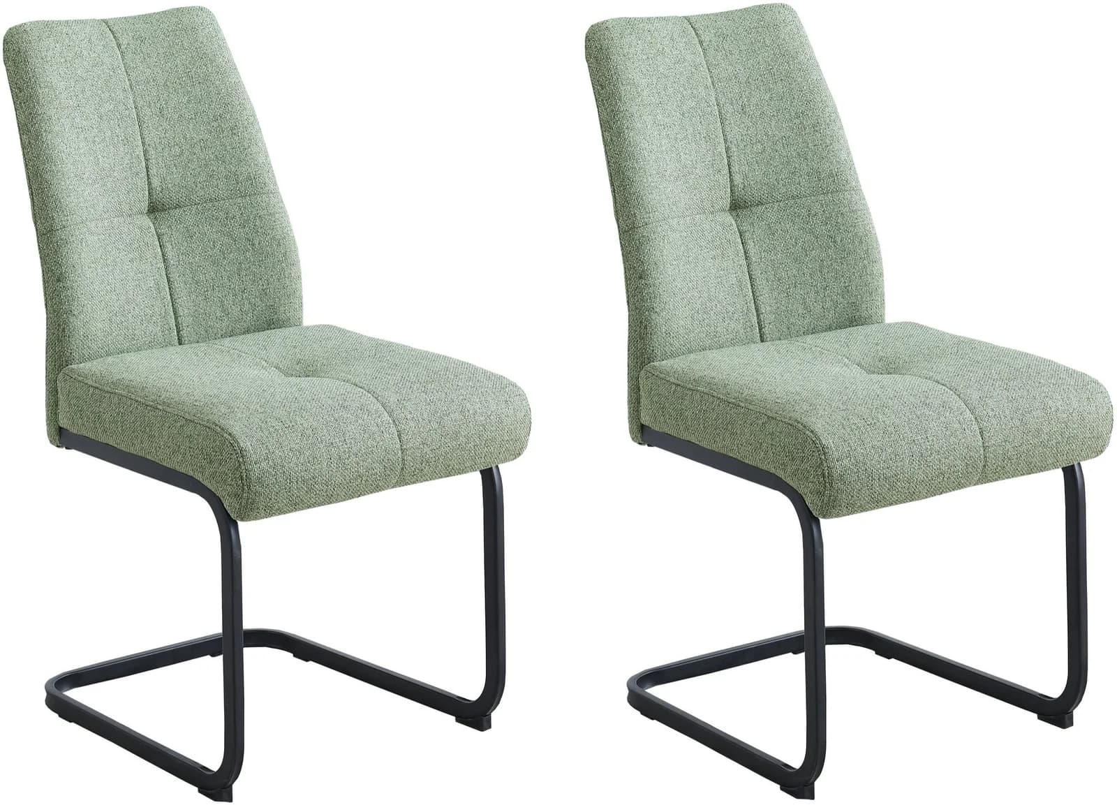 OTTO HOME Freischwinger Alabama 2er-Set Salbei/Schwarz