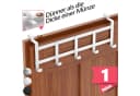 Lindenstein Türhaken Innenseite Premium Weiß 5 Haken Bild 2