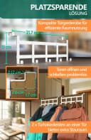 Lindenstein Türhaken Innenseite Premium Weiß 5 Haken Bild 5