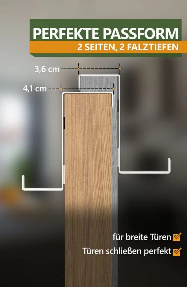 Lindenstein Türhaken XXL 10er Set Weiß Edelstahl Ohne Bohren