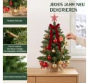 Lindenstern Mini-Weihnachtsbaum 60 cm mit LED-Licht & Deko Nordmann-Optik Bild 4