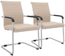 CLP Besucherstuhl Hakon 2er Set gepolstert Lederoptik mit Armlehnen Bild 2