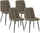 CLP Esszimmerstuhl Tilde 4er Set Beige Samt gepolstert Bild 2