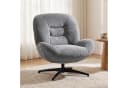 HOMCOM Relaxsessel Loungesessel Chenille-Optik Grau 360° Drehfunktion Bild 2