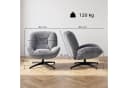 HOMCOM Relaxsessel Loungesessel Chenille-Optik Grau 360° Drehfunktion Bild 3
