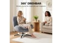 HOMCOM Relaxsessel Loungesessel Chenille-Optik Grau 360° Drehfunktion Bild 5