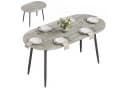 HOMCOM Ausziehbarer Esstisch Oval Grau MDF Metallbeine Bild 1