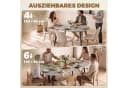 HOMCOM Ausziehbarer Esstisch Oval Grau MDF Metallbeine Bild 4