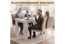HOMCOM Esstisch mit Stauraum Weiß Bild 4
