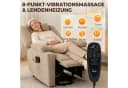 HOMCOM Fernsehsessel mit Aufstehhilfe & Massage Cremeweiß Bild 5