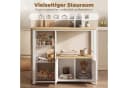 HOMCOM Küchenregal Weiß mit Schrank und Körben Bild 4
