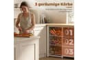 HOMCOM Küchenregal Weiß mit Schrank und Körben Bild 5