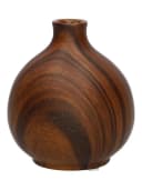 INNA-Glas Dekovase MARILLA Flaschenvase braun Holzoptik Bild 2