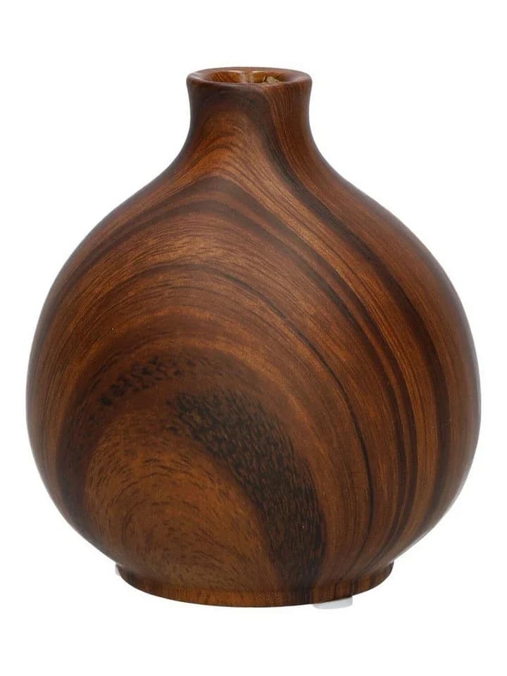 INNA-Glas Dekovase MARILLA Flaschenvase braun Holzoptik - Bild 2