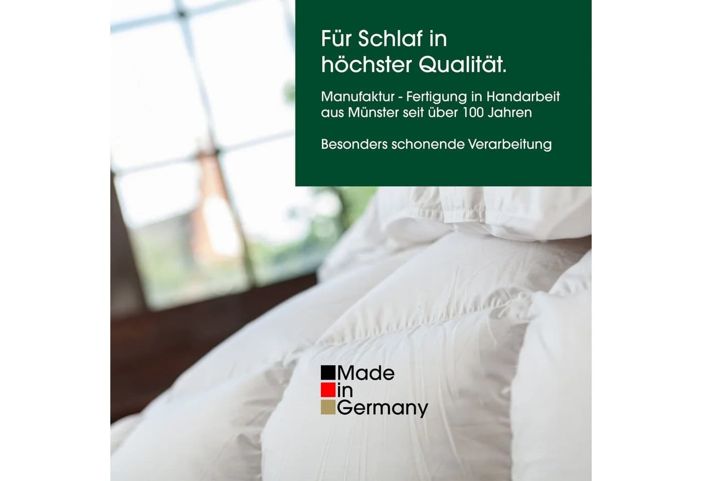 HANSKRUCHEN Daunendecke PREMIUM DE LUXE Medium 135 x 200 cm Weiß