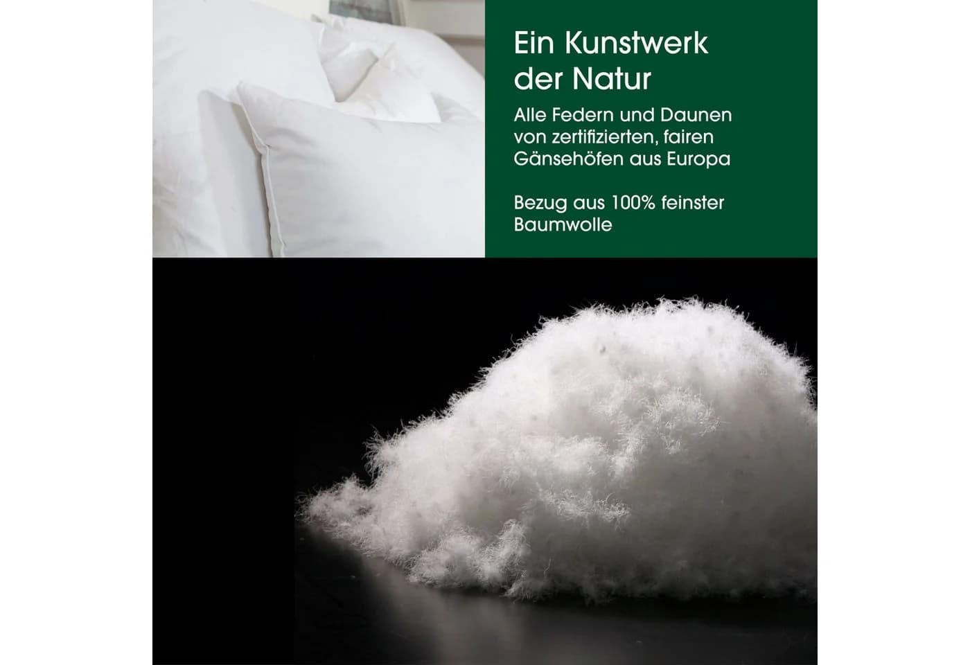 HANSKRUCHEN Daunendecke PREMIUM DE LUXE Medium 135 x 200 cm Weiß - Bild 4