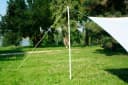 FLORACORD Sonnensegelmast weiß Stahl Ø 3,2cm 270cm Bild 1