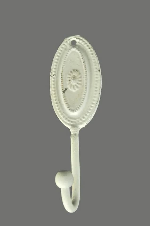 MarieAnn No.25 Wandhaken Gusseisen Vintage Antik Weiß