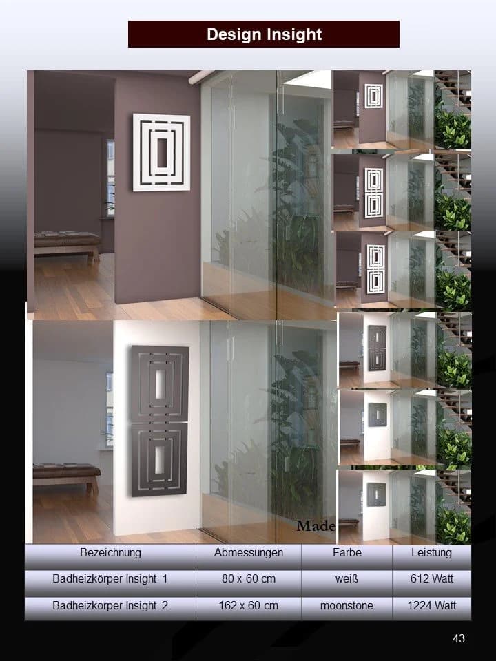 Szagato Badheizkörper Design Insight 1 Weiß - Bild 5