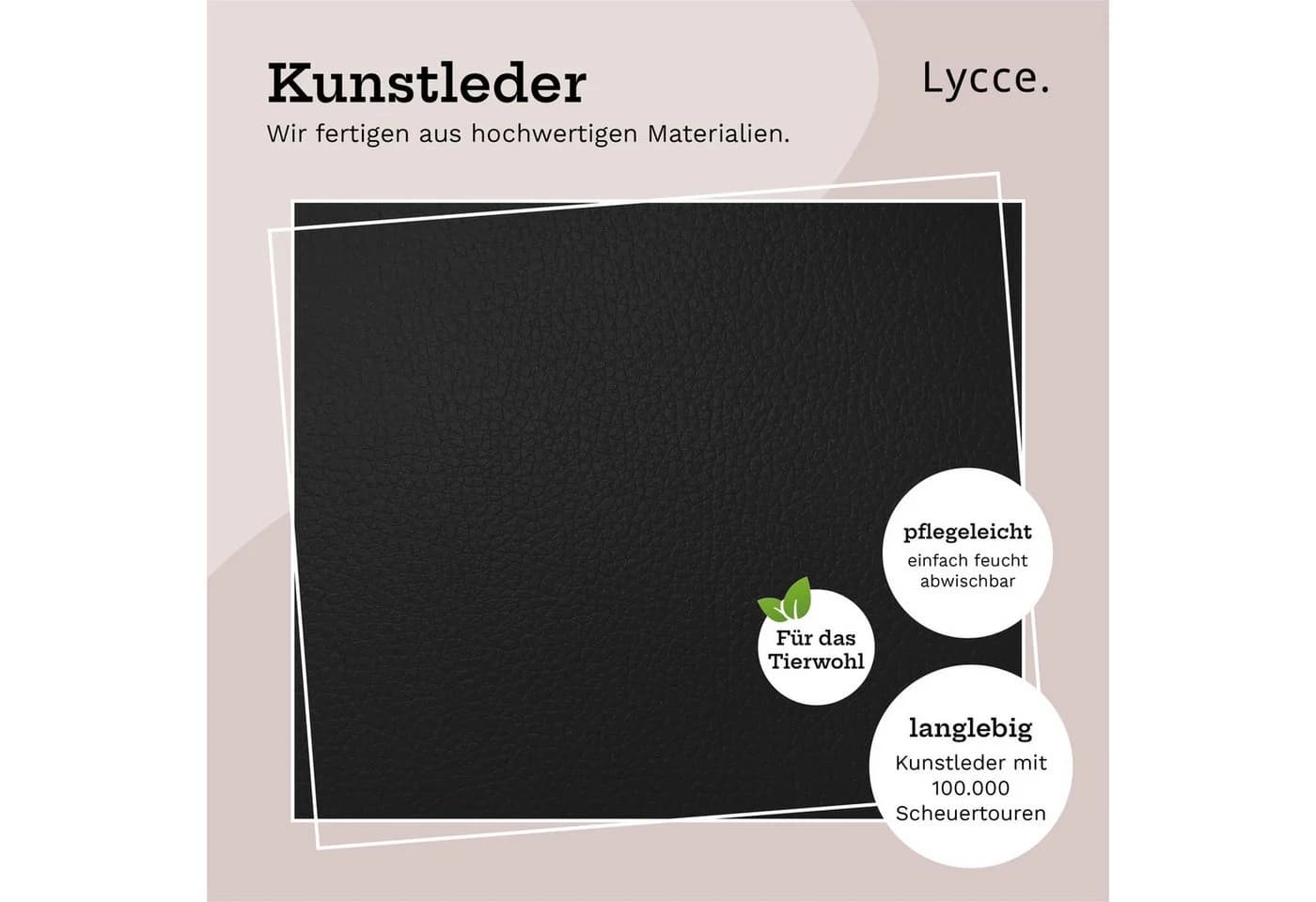 Lycce Bankauflage Klemmkissen Schwarz mit 2 Leisten - Bild 4