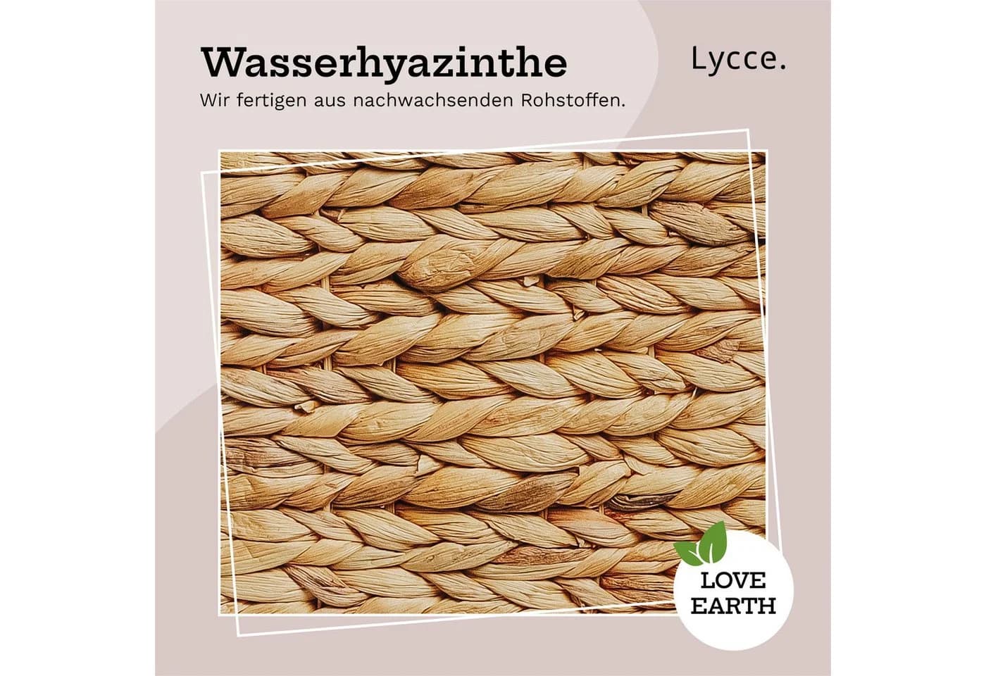 Lycce Treppenkorb Wasserhyazinthe Natur mit Griff 20L - Bild 4