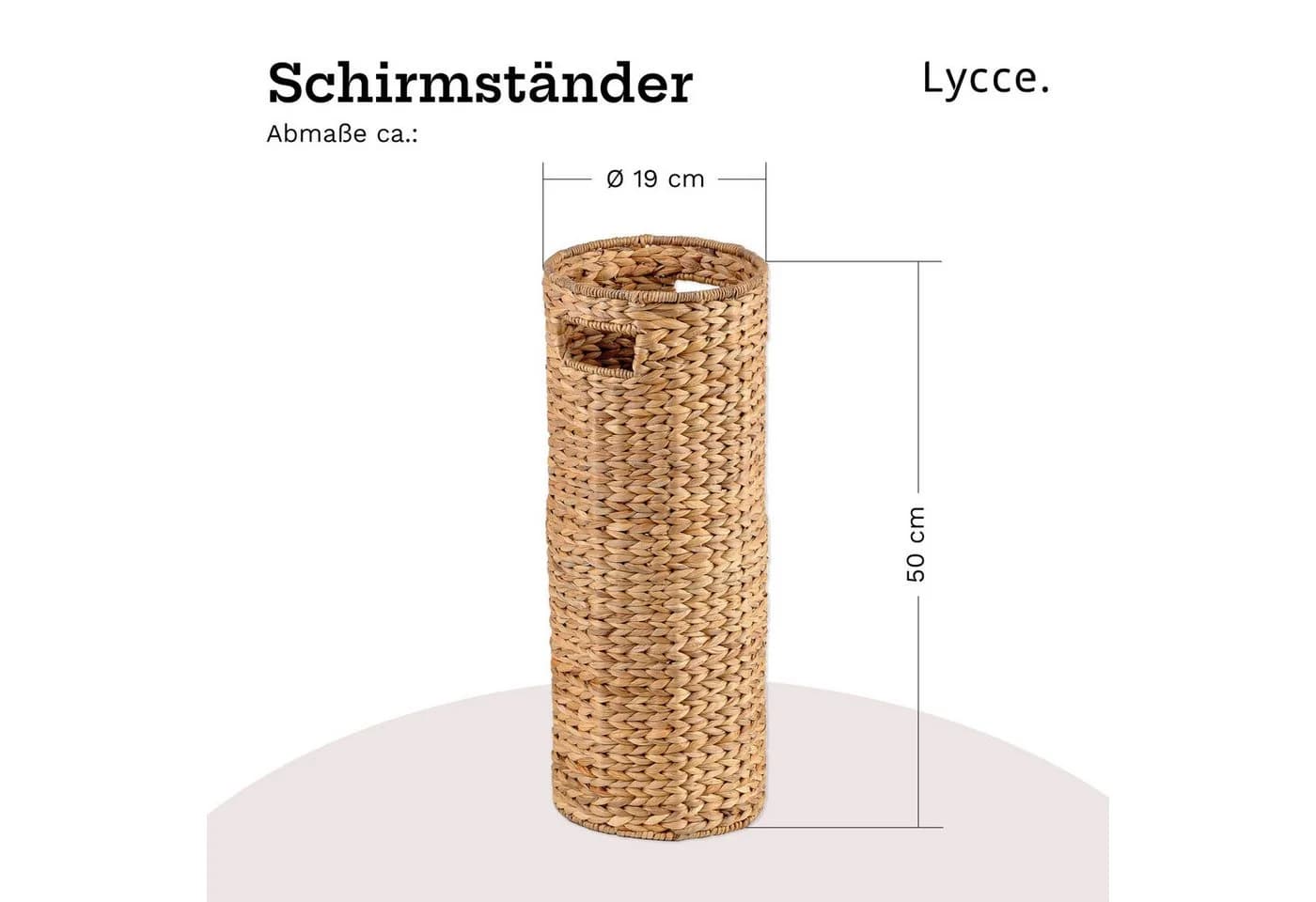 Lycce Schirmständer aus Wasserhyazinthen-Geflecht - Bild 3