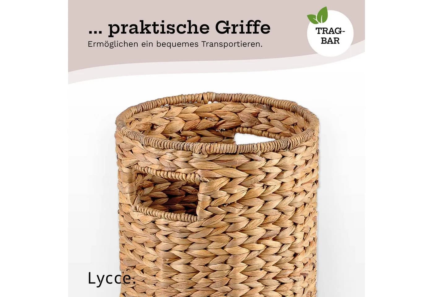 Lycce Schirmständer aus Wasserhyazinthen-Geflecht - Bild 5