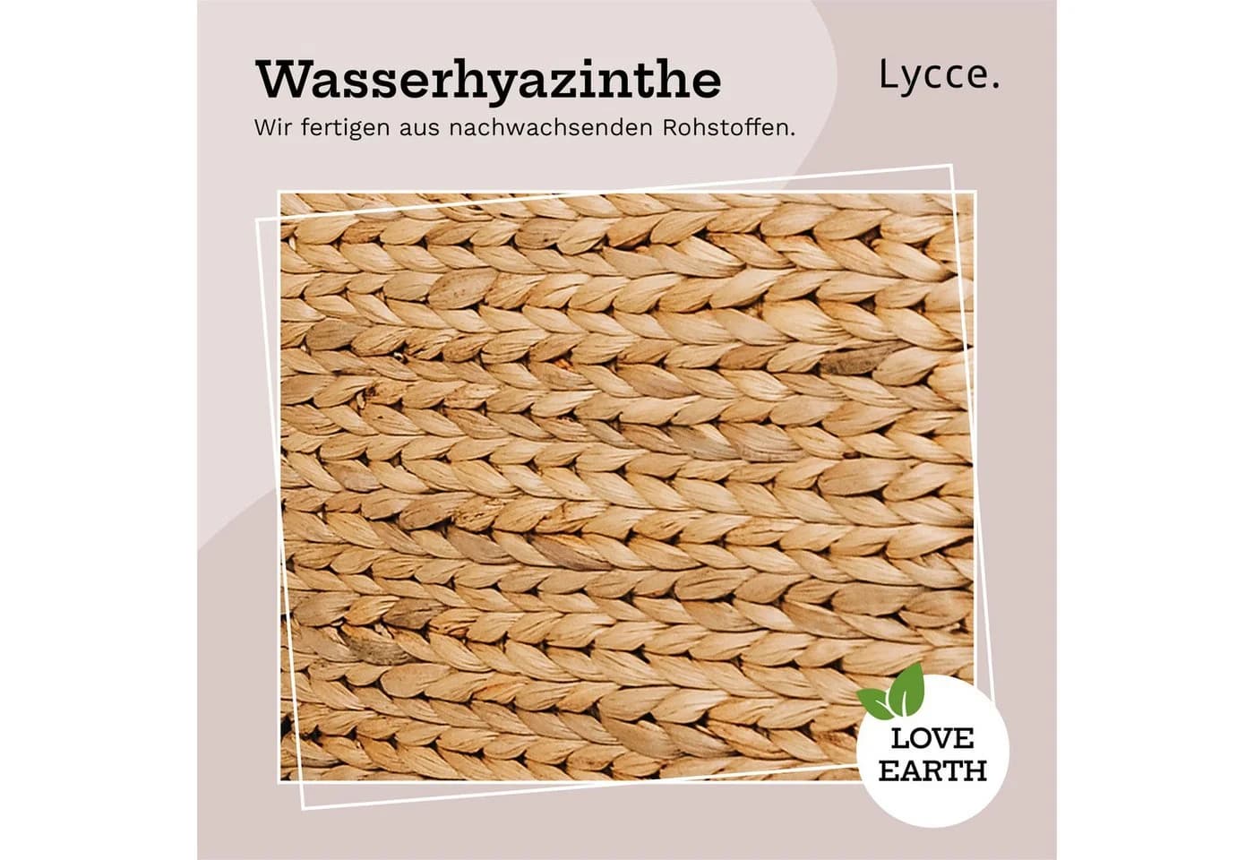 Lycce Wäschekorb Nischenwäschekorb Wasserhyazinthe mit Deckel - Bild 5