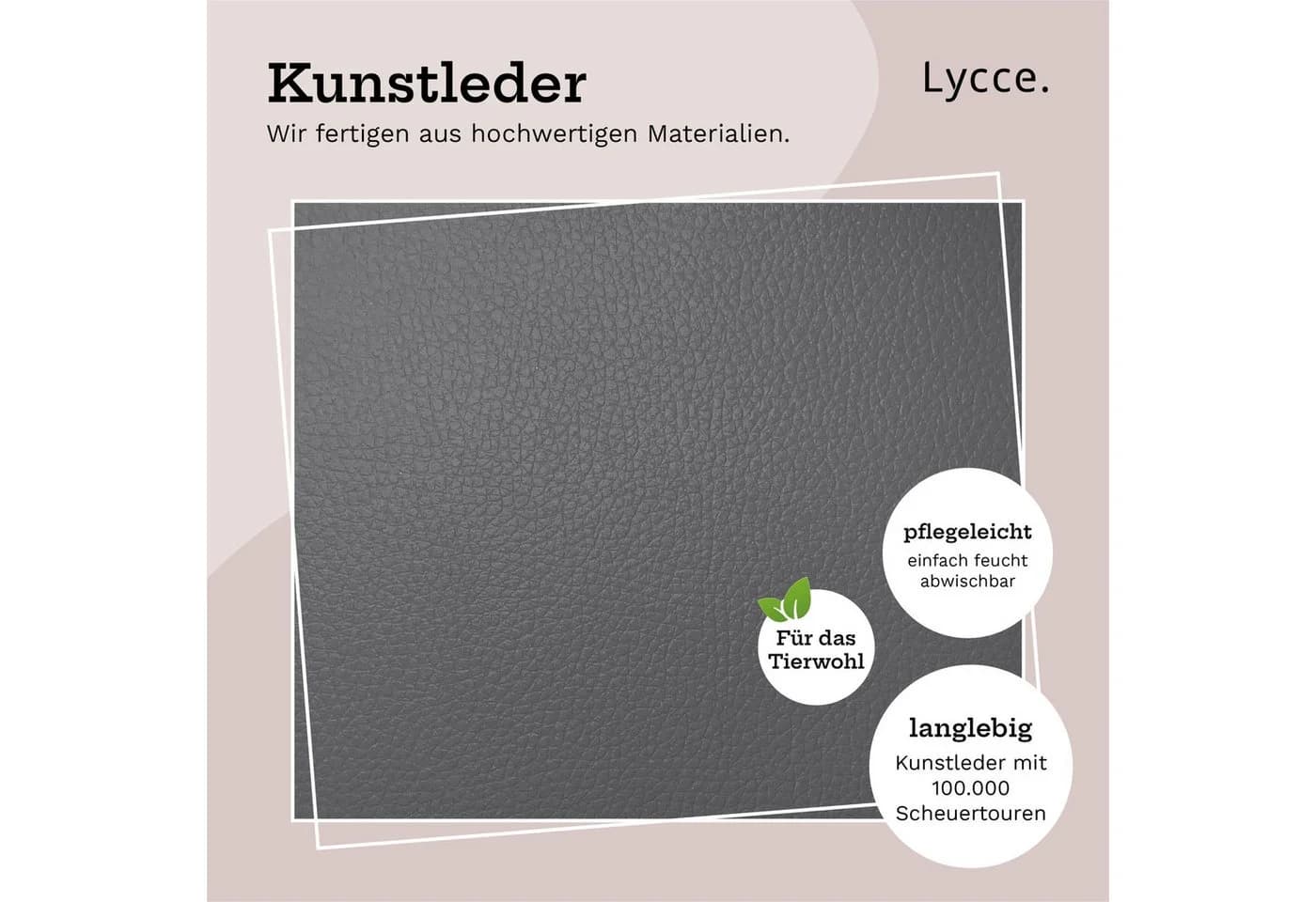 Lycce Bankauflage XXL Klemmkissen Grau Kunstleder - Bild 4
