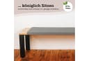 Lycce Bankauflage XXL Klemmkissen Grau Kunstleder Bild 5