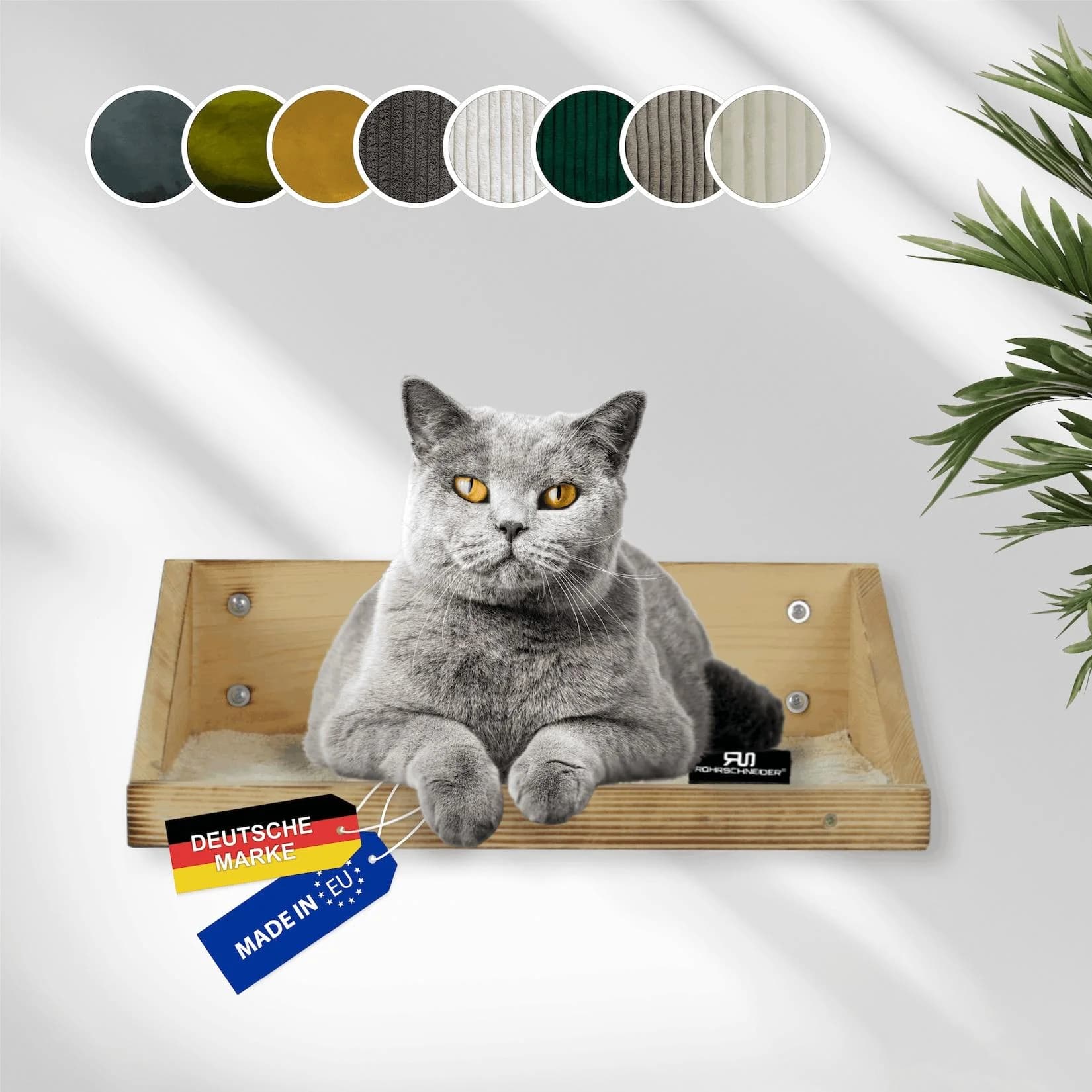 Rohrschneider Wandmulde geflammt mit Cord-Einlage beige