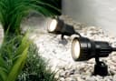 TRANGO LED Gartenstrahler 2-flammig IP44 Schwarz GU10 Bild 1