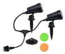 TRANGO LED Gartenstrahler 2-flammig IP44 Schwarz GU10 Bild 2