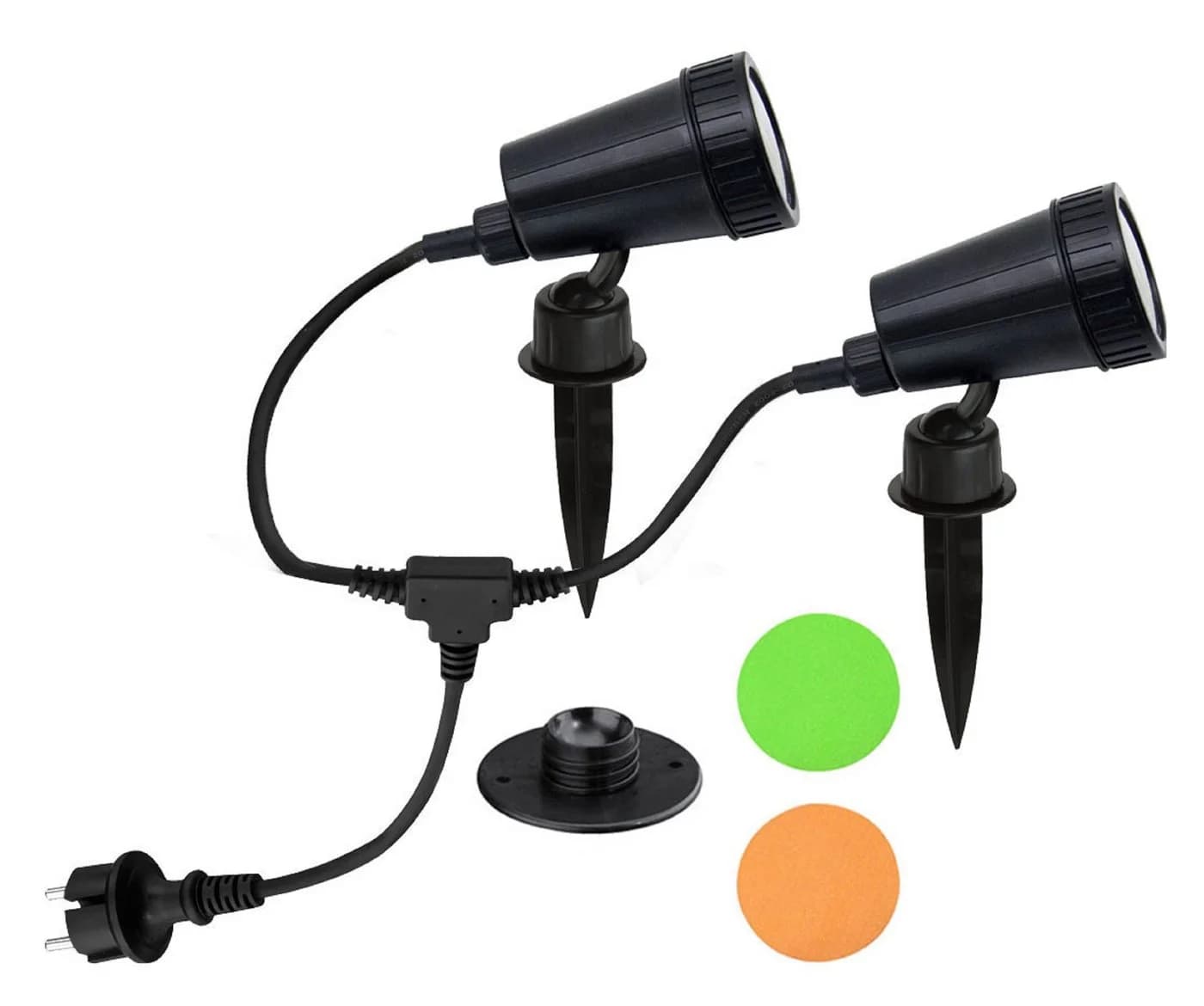 TRANGO LED Gartenstrahler 2-flammig IP44 Schwarz GU10 - Bild 2