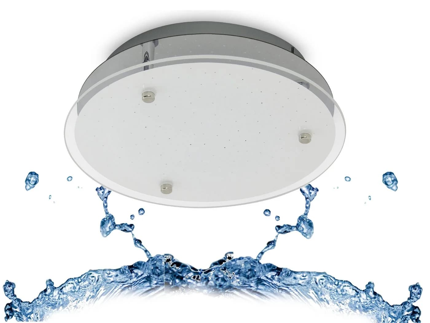 TRANGO LED Deckenleuchte Dimmfunktion 3-Stufen IP44 Badleuchte Kristalleffekt Glas - Bild 2