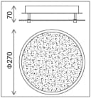 TRANGO LED Deckenleuchte Dimmfunktion 3-Stufen IP44 Badleuchte Kristalleffekt Glas Bild 3