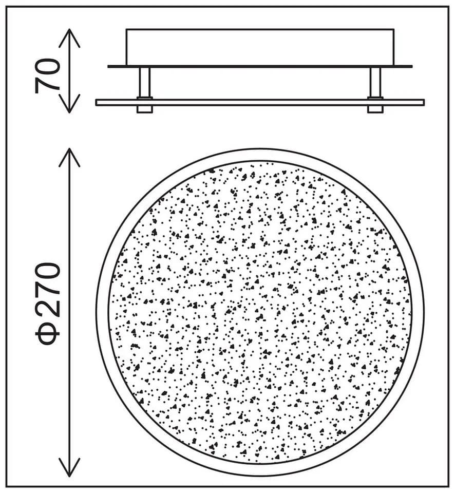 TRANGO LED Deckenleuchte Dimmfunktion 3-Stufen IP44 Badleuchte Kristalleffekt Glas - Bild 3