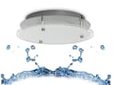 TRANGO LED Deckenleuchte Dimmfunktion 3-Stufen IP44 Badleuchte Kristalleffekt Glas Bild 4