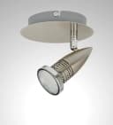 TRANGO LED Deckenstrahler Edelstahl-Optik GU10 schwenkbar Bild 1