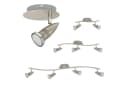 TRANGO LED Deckenstrahler Edelstahl-Optik GU10 schwenkbar Bild 3