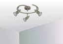 TRANGO LED Deckenstrahler 3-flammig Edelstahl-Optik schwenkbar Bild 2