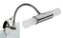 Trango LED Spiegelleuchte Modern 2-flammig Flexarm Chrom Bild 2
