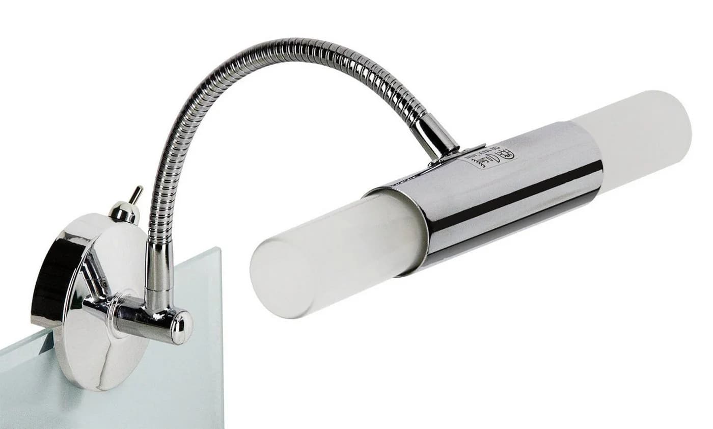 Trango LED Spiegelleuchte Modern 2-flammig Flexarm Chrom - Bild 2