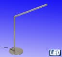 TRANGO LED Tischleuchte 7489 LED Tischleuchte Straight Edelstahl-Optik Schreibtischlampe Bild 3