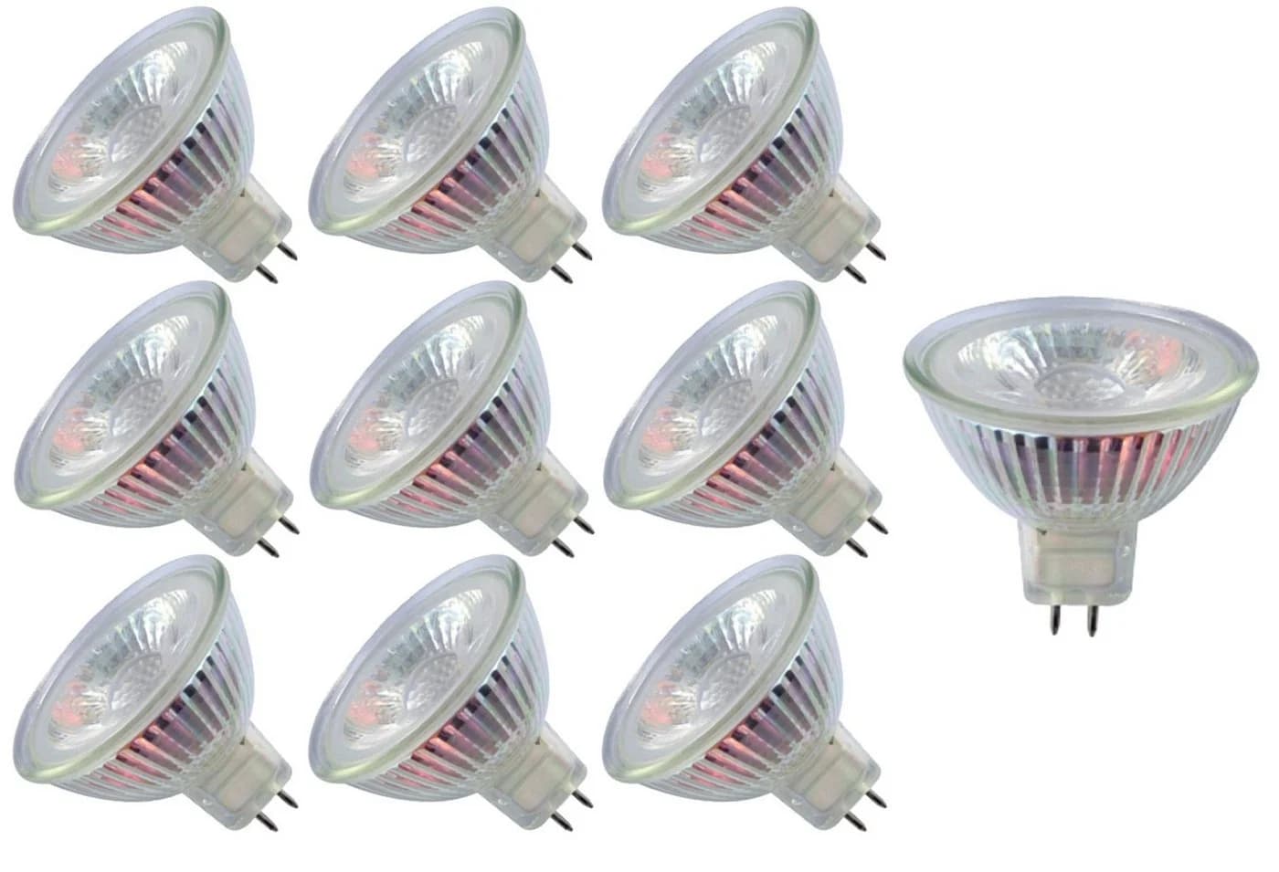 TRANGO LED-Leuchtmittel MR16 10er Set 3W 3000K Warmweiß 12V - Bild 2