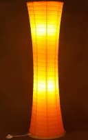 TRANGO LED Stehlampe Amsterdam Orange Reispapier Handmade Bild 2